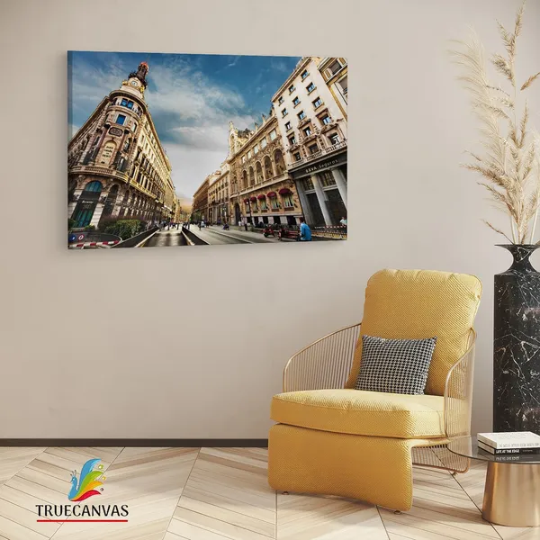 Multicolor_Madrid_City,_Wooden_Framed_Canvas_Paintings_|_For_Living_Room_|_Bedroom_|_Office_|_Gallery_|_Ready_Wall_Mount_Canvas_Wall_Art_Painting_|_Size_-_12_X_18In,_Ct0330