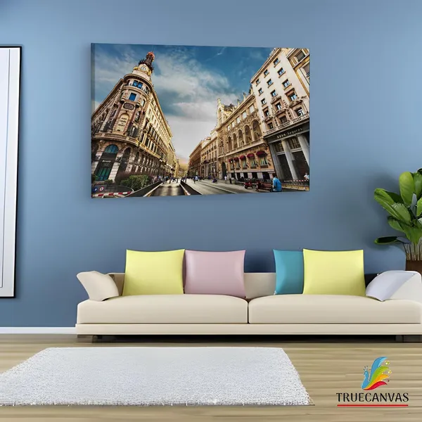 Multicolor_Madrid_City,_Wooden_Framed_Canvas_Paintings_|_For_Living_Room_|_Bedroom_|_Office_|_Gallery_|_Ready_Wall_Mount_Canvas_Wall_Art_Painting_|_Size_-_12_X_18In,_Ct0330