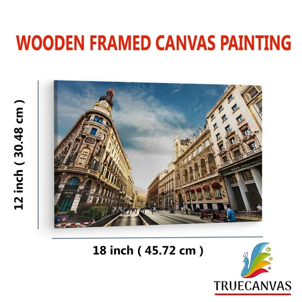 Multicolor_Madrid_City,_Wooden_Framed_Canvas_Paintings_|_For_Living_Room_|_Bedroom_|_Office_|_Gallery_|_Ready_Wall_Mount_Canvas_Wall_Art_Painting_|_Size_-_12_X_18In,_Ct0330