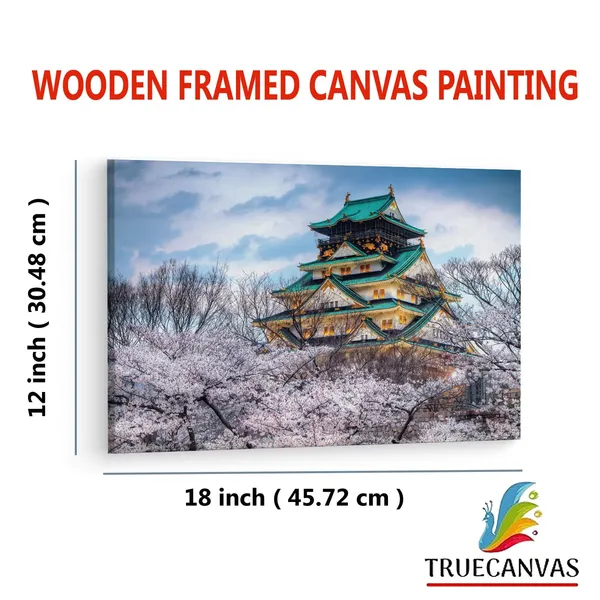 Multicolor_Osaka_Castle,_Wooden_Framed_Canvas_Paintings_|_For_Living_Room_|_Bedroom_|_Office_|_Gallery_|_Ready_Wall_Mount_Canvas_Wall_Art_Painting_|_Size_-_12_X_18In,_Ct0331