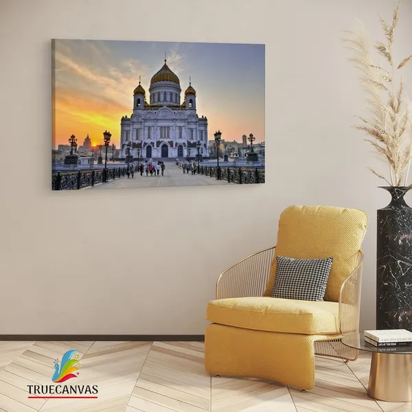 Multicolor_Cathedral_Of_Christ_The_Saviour,_Wooden_Framed_Canvas_Paintings_|_For_Living_Room_|_Bedroom_|_Office_|_Gallery_|_Ready_Wall_Mount_Canvas_Wall_Art_Painting_|_Size_-_12_X_18In,_Ct0334