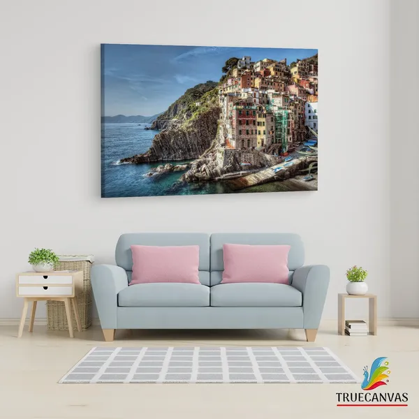 Multicolor_Cinque_Terre_Dock,_Wooden_Framed_Canvas_Paintings_|_For_Living_Room_|_Bedroom_|_Office_|_Gallery_|_Ready_Wall_Mount_Canvas_Wall_Art_Painting_|_Size_-_12_X_18In,_Ct0335