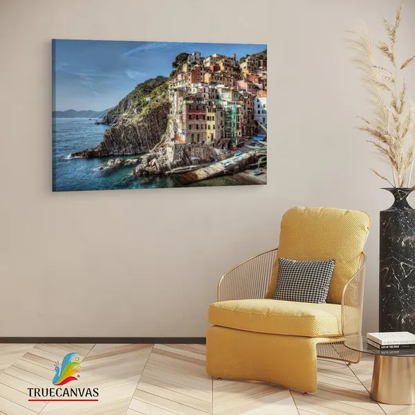 Multicolor_Cinque_Terre_Dock,_Wooden_Framed_Canvas_Paintings_|_For_Living_Room_|_Bedroom_|_Office_|_Gallery_|_Ready_Wall_Mount_Canvas_Wall_Art_Painting_|_Size_-_12_X_18In,_Ct0335