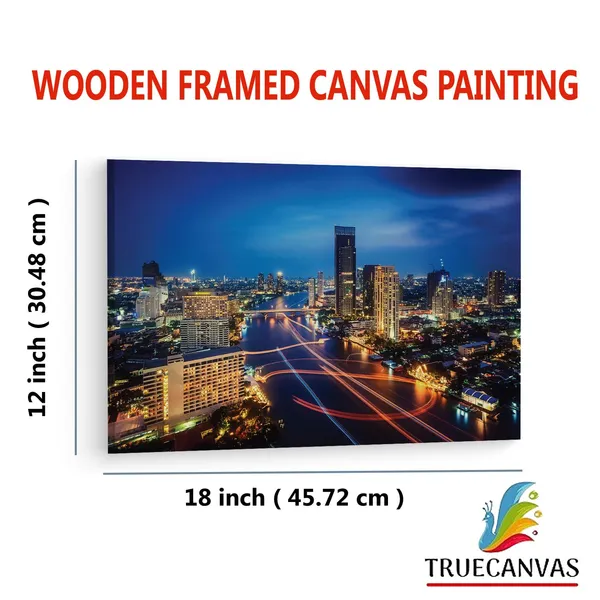 Multicolor_Bangkok_Thailand_Night,_Wooden_Framed_Canvas_Paintings_|_For_Living_Room_|_Bedroom_|_Office_|_Gallery_|_Ready_Wall_Mount_Canvas_Wall_Art_Painting_|_Size_-_12_X_18In,_Ct0340