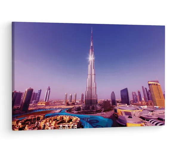 Multicolor_Burj_Khalifa,_Wooden_Framed_Canvas_Paintings_|_For_Living_Room_|_Bedroom_|_Office_|_Gallery_|_Ready_Wall_Mount_Canvas_Wall_Art_Painting_|_Size_-_12_X_18In,_Ct0341