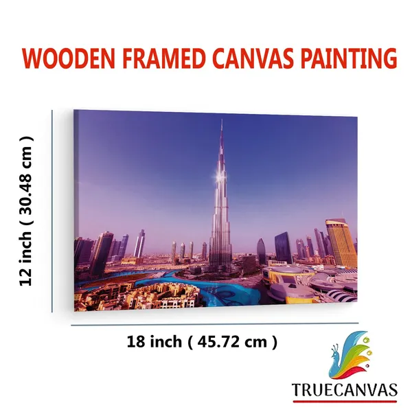 Multicolor_Burj_Khalifa,_Wooden_Framed_Canvas_Paintings_|_For_Living_Room_|_Bedroom_|_Office_|_Gallery_|_Ready_Wall_Mount_Canvas_Wall_Art_Painting_|_Size_-_12_X_18In,_Ct0341