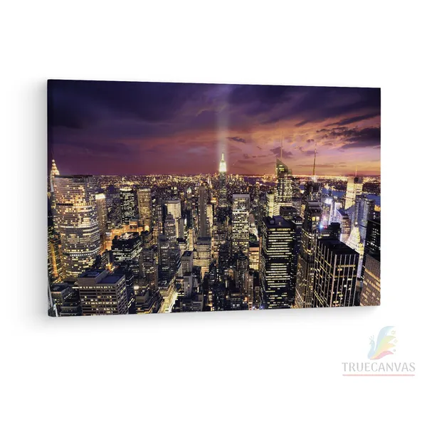 Multicolor_Night_Manhattan_4K,_Wooden_Framed_Canvas_Paintings_|_For_Living_Room_|_Bedroom_|_Office_|_Gallery_|_Ready_Wall_Mount_Canvas_Wall_Art_Painting_|_Size_-_12_X_18In,_Ct0344
