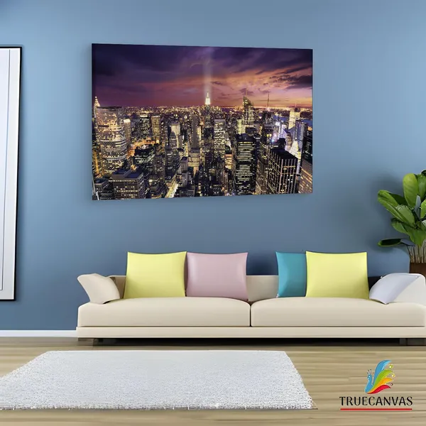 Multicolor_Night_Manhattan_4K,_Wooden_Framed_Canvas_Paintings_|_For_Living_Room_|_Bedroom_|_Office_|_Gallery_|_Ready_Wall_Mount_Canvas_Wall_Art_Painting_|_Size_-_12_X_18In,_Ct0344