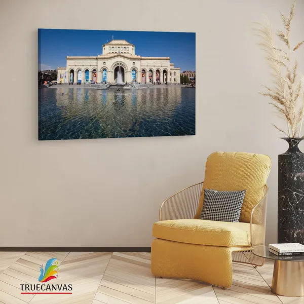 Multicolor_History_Museum_Of_Armenia,_Wooden_Framed_Canvas_Paintings_|_For_Living_Room_|_Bedroom_|_Office_|_Gallery_|_Ready_Wall_Mount_Canvas_Wall_Art_Painting_|_Size_-_12_X_18In,_Ct0347