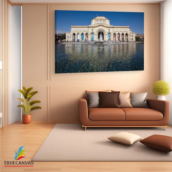 Multicolor_History_Museum_Of_Armenia,_Wooden_Framed_Canvas_Paintings_|_For_Living_Room_|_Bedroom_|_Office_|_Gallery_|_Ready_Wall_Mount_Canvas_Wall_Art_Painting_|_Size_-_12_X_18In,_Ct0347