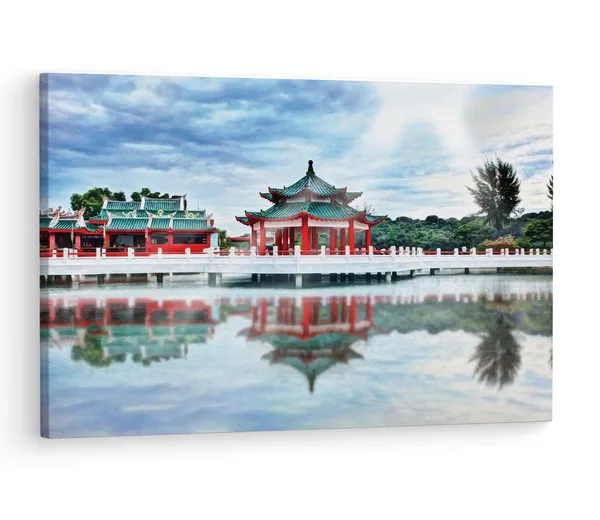 Multicolor_Kusu_Island,_Wooden_Framed_Canvas_Paintings_|_For_Living_Room_|_Bedroom_|_Office_|_Gallery_|_Ready_Wall_Mount_Canvas_Wall_Art_Painting_|_Size_-_12_X_18In,_Ct0348
