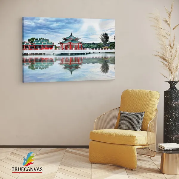 Multicolor_Kusu_Island,_Wooden_Framed_Canvas_Paintings_|_For_Living_Room_|_Bedroom_|_Office_|_Gallery_|_Ready_Wall_Mount_Canvas_Wall_Art_Painting_|_Size_-_12_X_18In,_Ct0348