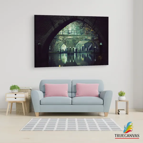 Multicolor_Amsterdam,_Bridge,_Wooden_Framed_Canvas_Paintings_|_For_Living_Room_|_Bedroom_|_Office_|_Gallery_|_Ready_Wall_Mount_Canvas_Wall_Art_Painting_|_Size_-_12_X_18In,_Ct0354