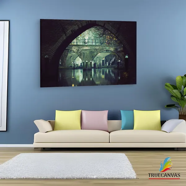 Multicolor_Amsterdam,_Bridge,_Wooden_Framed_Canvas_Paintings_|_For_Living_Room_|_Bedroom_|_Office_|_Gallery_|_Ready_Wall_Mount_Canvas_Wall_Art_Painting_|_Size_-_12_X_18In,_Ct0354