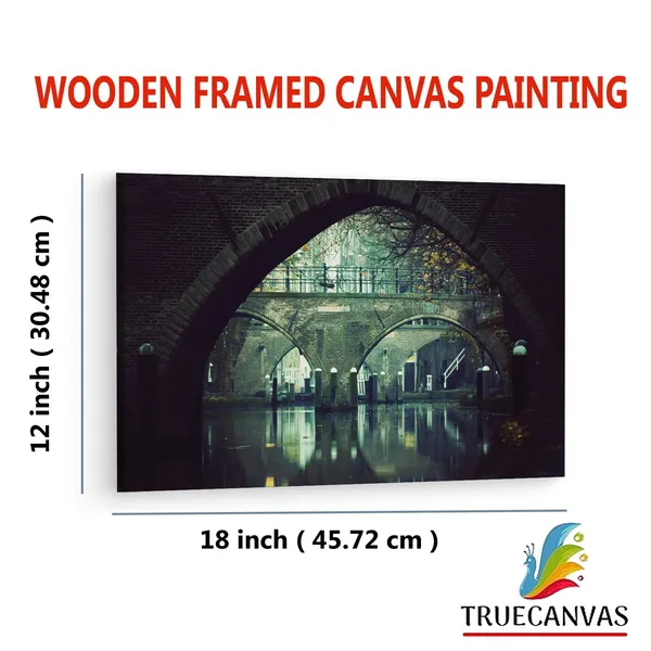 Multicolor_Amsterdam,_Bridge,_Wooden_Framed_Canvas_Paintings_|_For_Living_Room_|_Bedroom_|_Office_|_Gallery_|_Ready_Wall_Mount_Canvas_Wall_Art_Painting_|_Size_-_12_X_18In,_Ct0354