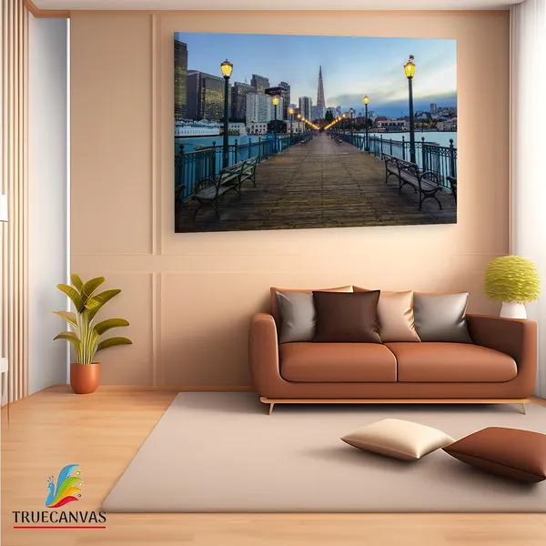 Multicolor_Pier_7_In_San_Francisco,_Wooden_Framed_Canvas_Paintings_|_For_Living_Room_|_Bedroom_|_Office_|_Gallery_|_Ready_Wall_Mount_Canvas_Wall_Art_Painting_|_Size_-_12_X_18In,_Ct0359