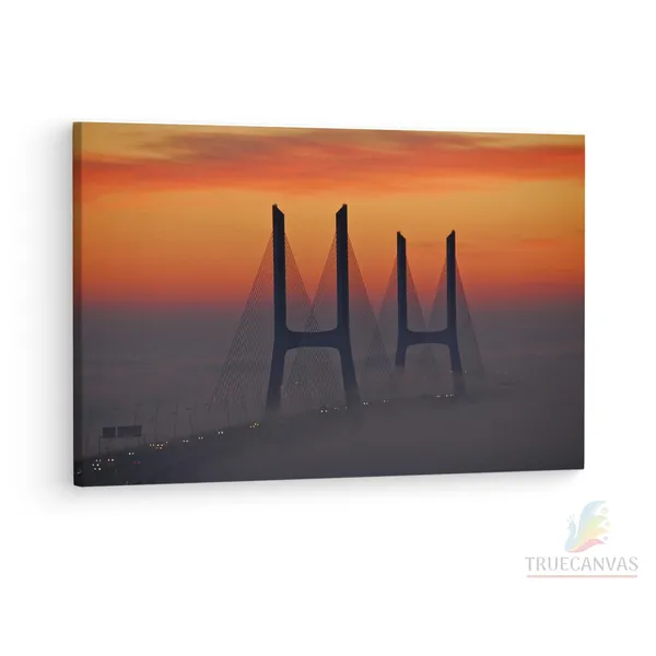 Multicolor_Vasco_Da_Gama_Bridge,_Wooden_Framed_Canvas_Paintings_|_For_Living_Room_|_Bedroom_|_Office_|_Gallery_|_Ready_Wall_Mount_Canvas_Wall_Art_Painting_|_Size_-_12_X_18In,_Ct0360