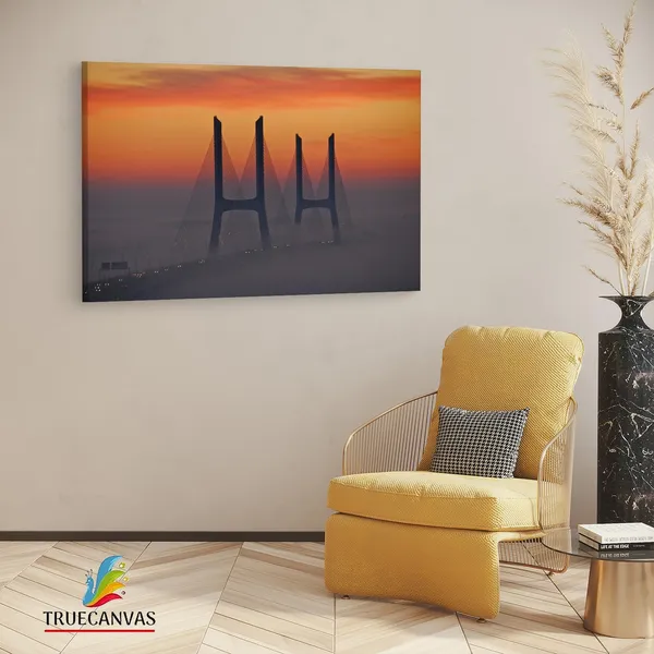 Multicolor_Vasco_Da_Gama_Bridge,_Wooden_Framed_Canvas_Paintings_|_For_Living_Room_|_Bedroom_|_Office_|_Gallery_|_Ready_Wall_Mount_Canvas_Wall_Art_Painting_|_Size_-_12_X_18In,_Ct0360