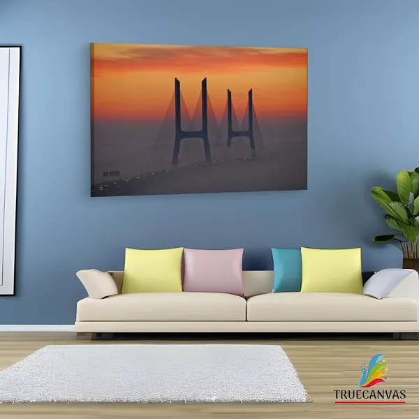 Multicolor_Vasco_Da_Gama_Bridge,_Wooden_Framed_Canvas_Paintings_|_For_Living_Room_|_Bedroom_|_Office_|_Gallery_|_Ready_Wall_Mount_Canvas_Wall_Art_Painting_|_Size_-_12_X_18In,_Ct0360