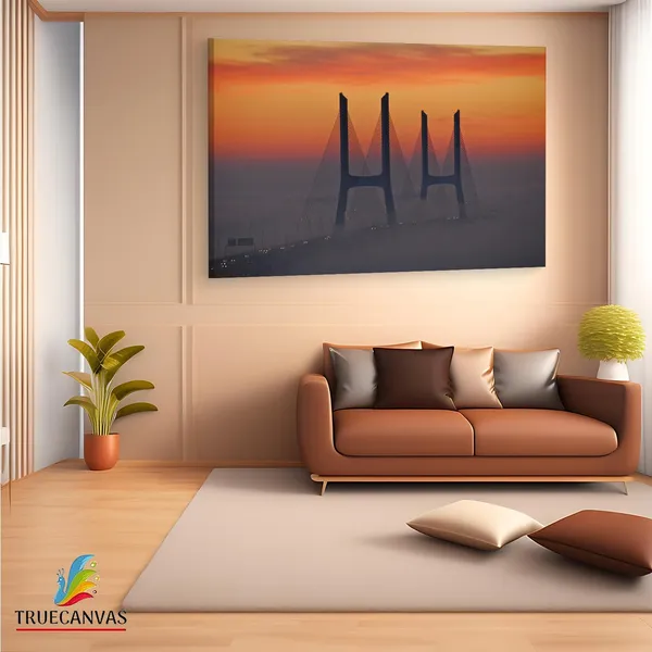 Multicolor_Vasco_Da_Gama_Bridge,_Wooden_Framed_Canvas_Paintings_|_For_Living_Room_|_Bedroom_|_Office_|_Gallery_|_Ready_Wall_Mount_Canvas_Wall_Art_Painting_|_Size_-_12_X_18In,_Ct0360