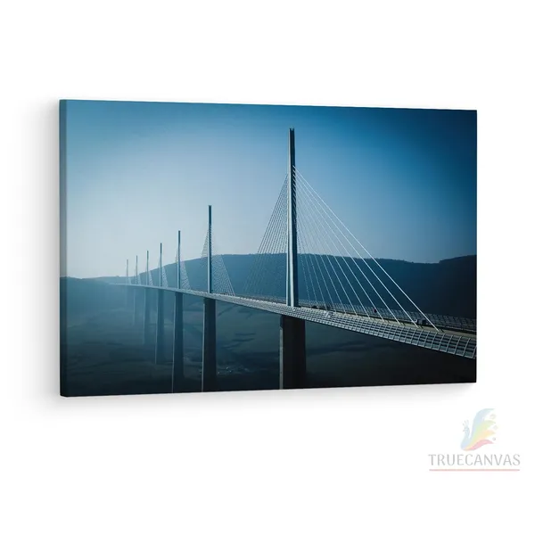 Multicolor_Viaduc_De_Millau,_Wooden_Framed_Canvas_Paintings_|_For_Living_Room_|_Bedroom_|_Office_|_Gallery_|_Ready_Wall_Mount_Canvas_Wall_Art_Painting_|_Size_-_12_X_18In,_Ct0361