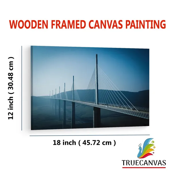 Multicolor_Viaduc_De_Millau,_Wooden_Framed_Canvas_Paintings_|_For_Living_Room_|_Bedroom_|_Office_|_Gallery_|_Ready_Wall_Mount_Canvas_Wall_Art_Painting_|_Size_-_12_X_18In,_Ct0361