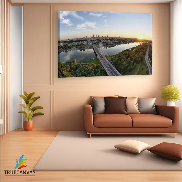 Multicolor_Swi?Tokrzyski_Bridge,_Wooden_Framed_Canvas_Paintings_|_For_Living_Room_|_Bedroom_|_Office_|_Gallery_|_Ready_Wall_Mount_Canvas_Wall_Art_Painting_|_Size_-_12_X_18In,_Ct0362