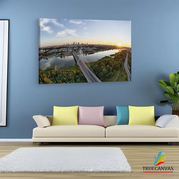 Multicolor_Swi?Tokrzyski_Bridge,_Wooden_Framed_Canvas_Paintings_|_For_Living_Room_|_Bedroom_|_Office_|_Gallery_|_Ready_Wall_Mount_Canvas_Wall_Art_Painting_|_Size_-_12_X_18In,_Ct0362