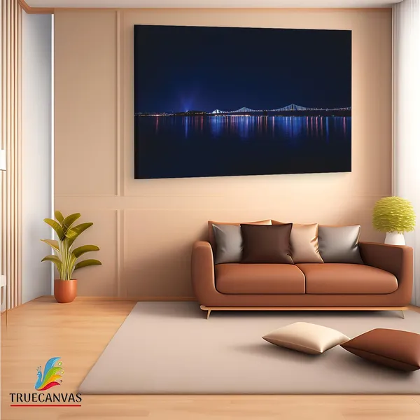 Multicolor_Guangzhou_Bridge_Night_Hd,_Wooden_Framed_Canvas_Paintings_|_For_Living_Room_|_Bedroom_|_Office_|_Gallery_|_Ready_Wall_Mount_Canvas_Wall_Art_Painting_|_Size_-_12_X_18In,_Ct0363