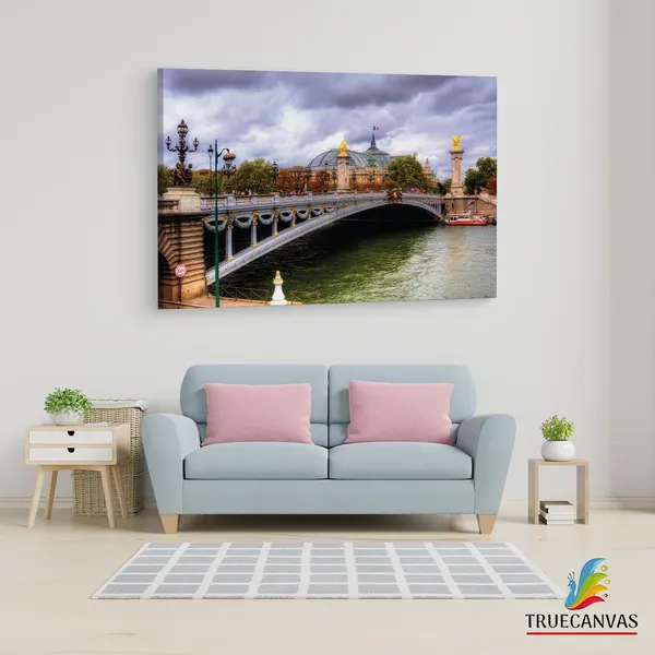 Multicolor_Pont_Alexandre_Iii,_Wooden_Framed_Canvas_Paintings_|_For_Living_Room_|_Bedroom_|_Office_|_Gallery_|_Ready_Wall_Mount_Canvas_Wall_Art_Painting_|_Size_-_12_X_18In,_Ct0364