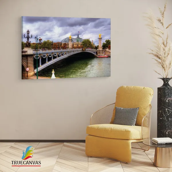 Multicolor_Pont_Alexandre_Iii,_Wooden_Framed_Canvas_Paintings_|_For_Living_Room_|_Bedroom_|_Office_|_Gallery_|_Ready_Wall_Mount_Canvas_Wall_Art_Painting_|_Size_-_12_X_18In,_Ct0364