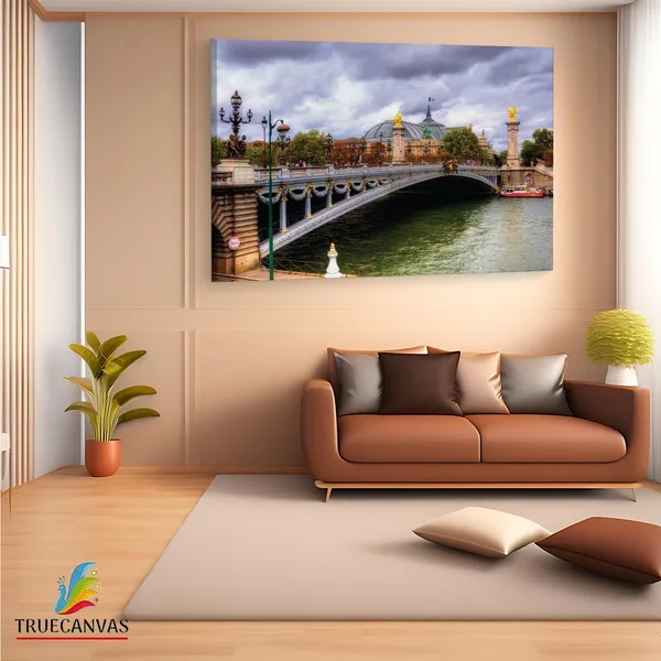 Multicolor_Pont_Alexandre_Iii,_Wooden_Framed_Canvas_Paintings_|_For_Living_Room_|_Bedroom_|_Office_|_Gallery_|_Ready_Wall_Mount_Canvas_Wall_Art_Painting_|_Size_-_12_X_18In,_Ct0364