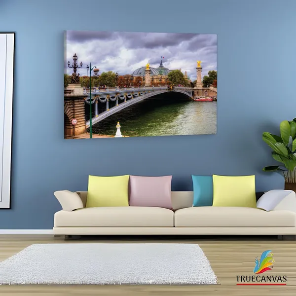 Multicolor_Pont_Alexandre_Iii,_Wooden_Framed_Canvas_Paintings_|_For_Living_Room_|_Bedroom_|_Office_|_Gallery_|_Ready_Wall_Mount_Canvas_Wall_Art_Painting_|_Size_-_12_X_18In,_Ct0364