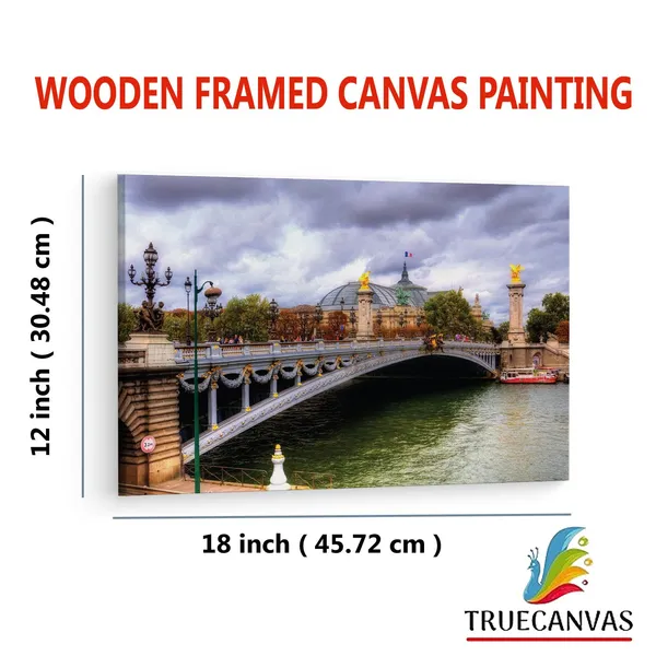 Multicolor_Pont_Alexandre_Iii,_Wooden_Framed_Canvas_Paintings_|_For_Living_Room_|_Bedroom_|_Office_|_Gallery_|_Ready_Wall_Mount_Canvas_Wall_Art_Painting_|_Size_-_12_X_18In,_Ct0364