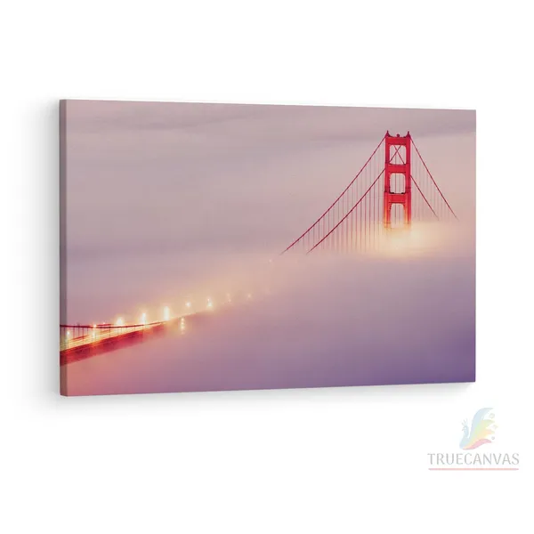 Multicolor_Golden_Gate_Bridge,_Wooden_Framed_Canvas_Paintings_|_For_Living_Room_|_Bedroom_|_Office_|_Gallery_|_Ready_Wall_Mount_Canvas_Wall_Art_Painting_|_Size_-_12_X_18In,_Ct0366