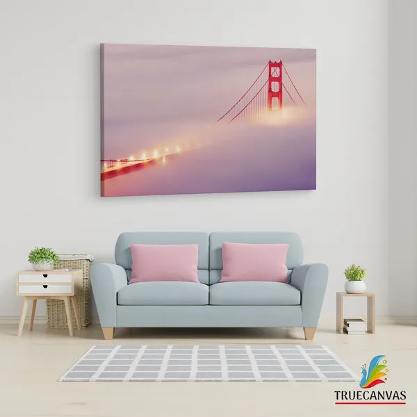 Multicolor_Golden_Gate_Bridge,_Wooden_Framed_Canvas_Paintings_|_For_Living_Room_|_Bedroom_|_Office_|_Gallery_|_Ready_Wall_Mount_Canvas_Wall_Art_Painting_|_Size_-_12_X_18In,_Ct0366