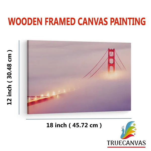 Multicolor_Golden_Gate_Bridge,_Wooden_Framed_Canvas_Paintings_|_For_Living_Room_|_Bedroom_|_Office_|_Gallery_|_Ready_Wall_Mount_Canvas_Wall_Art_Painting_|_Size_-_12_X_18In,_Ct0366