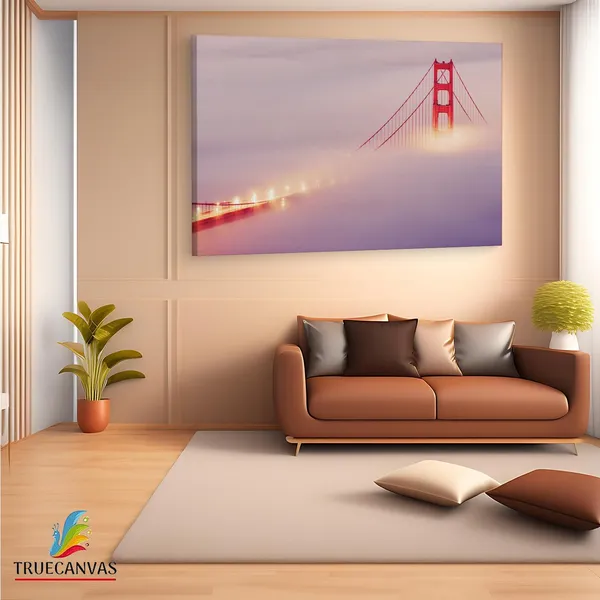Multicolor_Golden_Gate_Bridge,_Wooden_Framed_Canvas_Paintings_|_For_Living_Room_|_Bedroom_|_Office_|_Gallery_|_Ready_Wall_Mount_Canvas_Wall_Art_Painting_|_Size_-_12_X_18In,_Ct0366