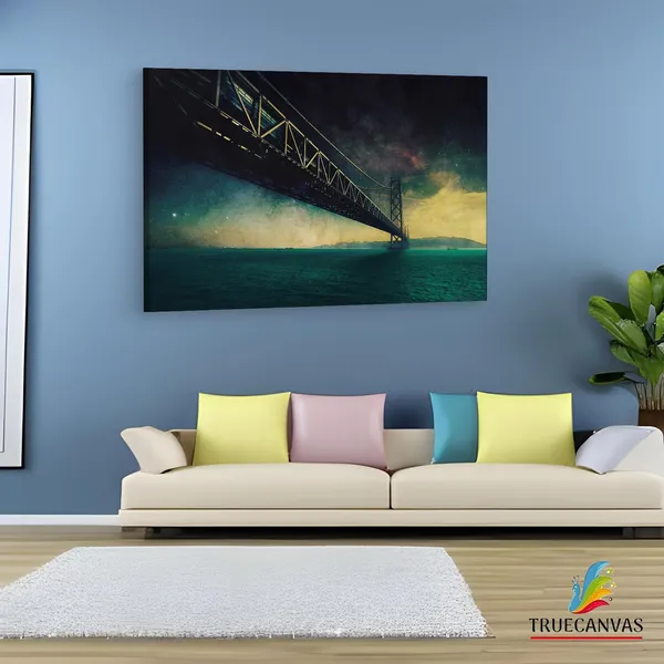 Multicolor_Kobe_Bridge,_Wooden_Framed_Canvas_Paintings_|_For_Living_Room_|_Bedroom_|_Office_|_Gallery_|_Ready_Wall_Mount_Canvas_Wall_Art_Painting_|_Size_-_12_X_18In,_Ct0367