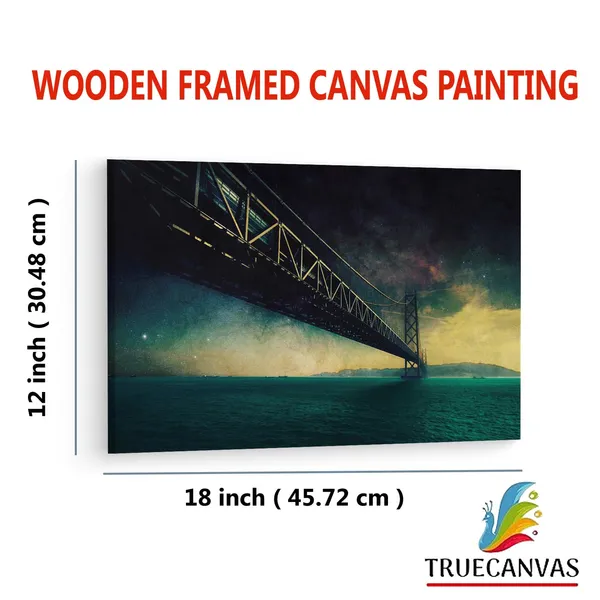 Multicolor_Kobe_Bridge,_Wooden_Framed_Canvas_Paintings_|_For_Living_Room_|_Bedroom_|_Office_|_Gallery_|_Ready_Wall_Mount_Canvas_Wall_Art_Painting_|_Size_-_12_X_18In,_Ct0367