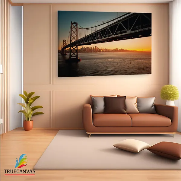 Multicolor_San_Francisco_??_Oakland,_Wooden_Framed_Canvas_Paintings_|_For_Living_Room_|_Bedroom_|_Office_|_Gallery_|_Ready_Wall_Mount_Canvas_Wall_Art_Painting_|_Size_-_12_X_18In,_Ct0368