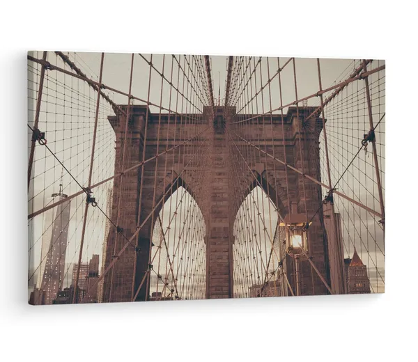 Multicolor_Brooklyn_Bridge,_Wooden_Framed_Canvas_Paintings_|_For_Living_Room_|_Bedroom_|_Office_|_Gallery_|_Ready_Wall_Mount_Canvas_Wall_Art_Painting_|_Size_-_12_X_18In,_Ct0371