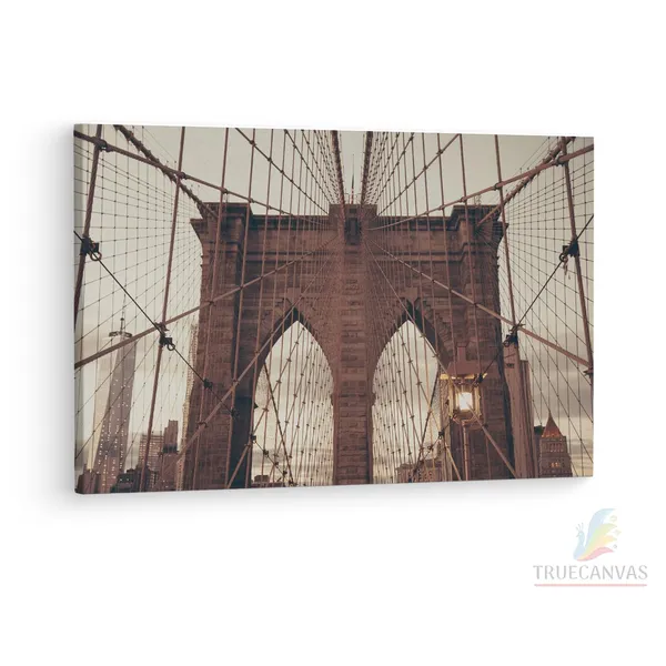 Multicolor_Brooklyn_Bridge,_Wooden_Framed_Canvas_Paintings_|_For_Living_Room_|_Bedroom_|_Office_|_Gallery_|_Ready_Wall_Mount_Canvas_Wall_Art_Painting_|_Size_-_12_X_18In,_Ct0371