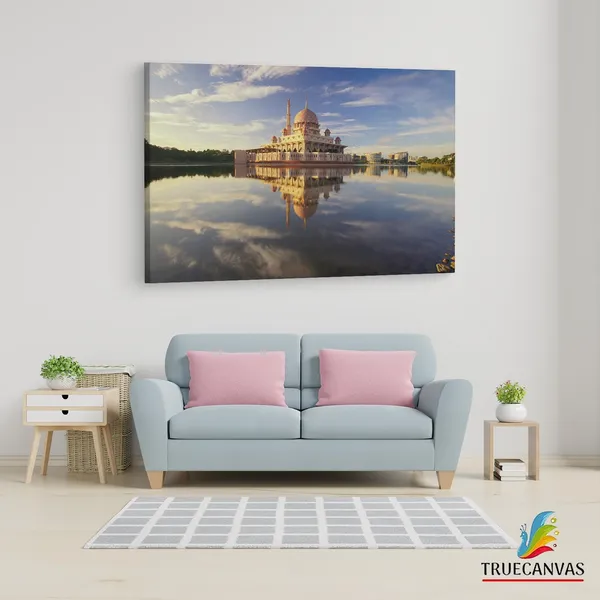Multicolor_Mosque_Lake,_Wooden_Framed_Canvas_Paintings_|_For_Living_Room_|_Bedroom_|_Office_|_Gallery_|_Ready_Wall_Mount_Canvas_Wall_Art_Painting_|_Size_-_12_X_18In,_Ct0372