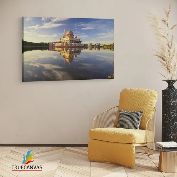 Multicolor_Mosque_Lake,_Wooden_Framed_Canvas_Paintings_|_For_Living_Room_|_Bedroom_|_Office_|_Gallery_|_Ready_Wall_Mount_Canvas_Wall_Art_Painting_|_Size_-_12_X_18In,_Ct0372