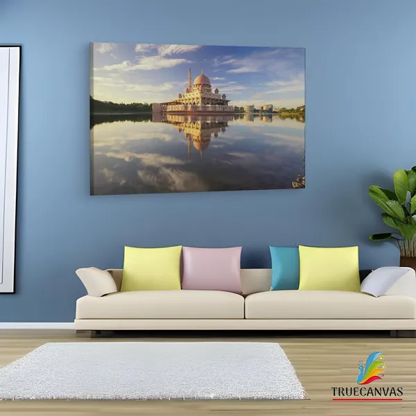 Multicolor_Mosque_Lake,_Wooden_Framed_Canvas_Paintings_|_For_Living_Room_|_Bedroom_|_Office_|_Gallery_|_Ready_Wall_Mount_Canvas_Wall_Art_Painting_|_Size_-_12_X_18In,_Ct0372