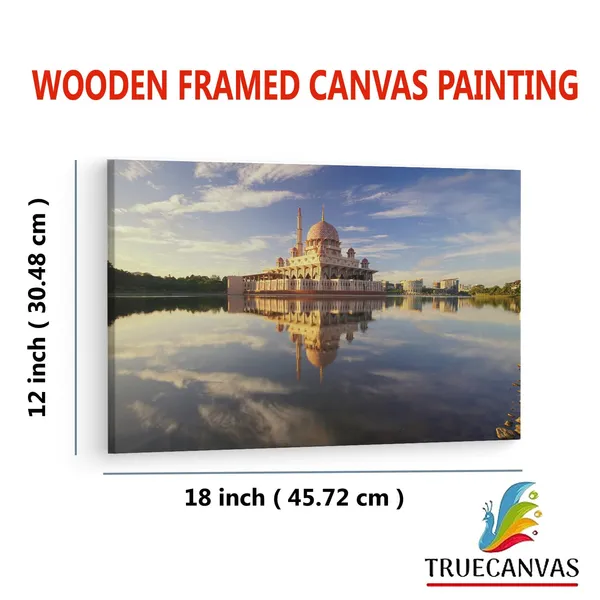 Multicolor_Mosque_Lake,_Wooden_Framed_Canvas_Paintings_|_For_Living_Room_|_Bedroom_|_Office_|_Gallery_|_Ready_Wall_Mount_Canvas_Wall_Art_Painting_|_Size_-_12_X_18In,_Ct0372