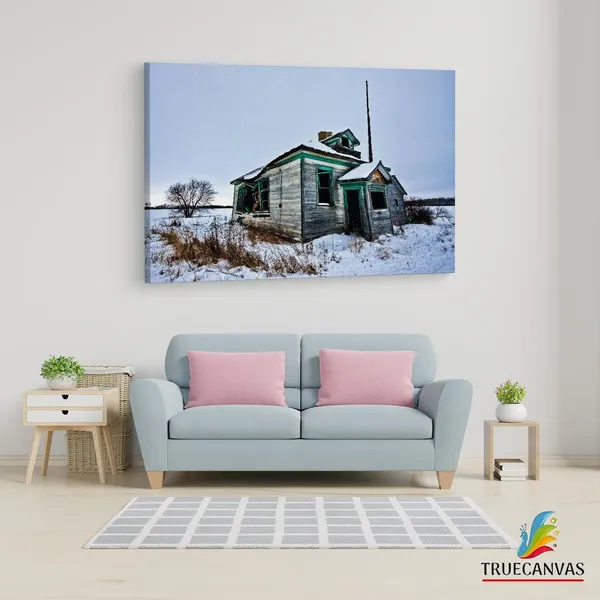 Multicolor_Abandoned_House,_Wooden_Framed_Canvas_Paintings_|_For_Living_Room_|_Bedroom_|_Office_|_Gallery_|_Ready_Wall_Mount_Canvas_Wall_Art_Painting_|_Size_-_12_X_18In,_Ct0376