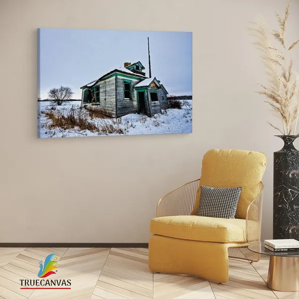 Multicolor_Abandoned_House,_Wooden_Framed_Canvas_Paintings_|_For_Living_Room_|_Bedroom_|_Office_|_Gallery_|_Ready_Wall_Mount_Canvas_Wall_Art_Painting_|_Size_-_12_X_18In,_Ct0376