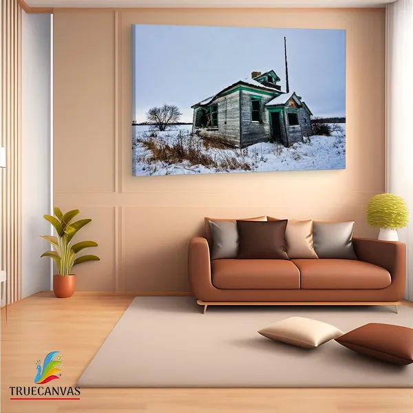 Multicolor_Abandoned_House,_Wooden_Framed_Canvas_Paintings_|_For_Living_Room_|_Bedroom_|_Office_|_Gallery_|_Ready_Wall_Mount_Canvas_Wall_Art_Painting_|_Size_-_12_X_18In,_Ct0376